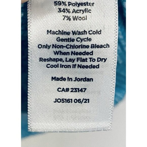 Talbots Sweater Womens XL Blue Textured Stitch Mock Neck Tunic Pullover Cozy - Picture 5 of 6